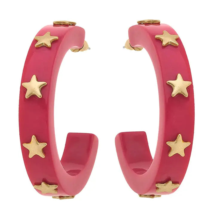 Darla Star Resin Hoops