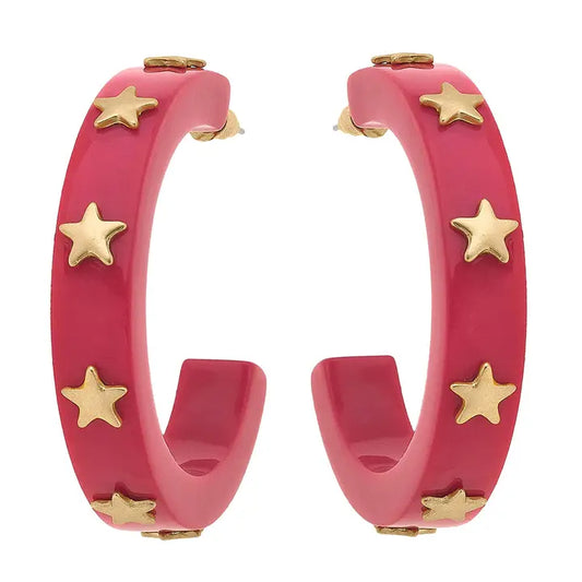 Darla Star Resin Hoops