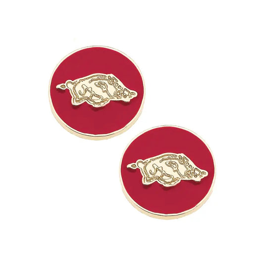 Arkansas Razorbacks Logo Stud