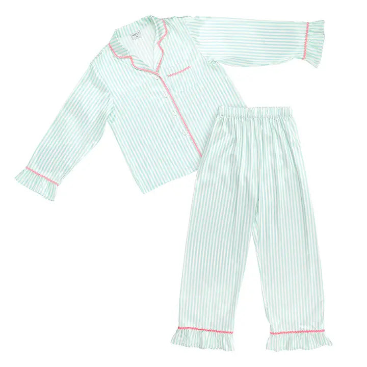Mint Stripe Pj Set