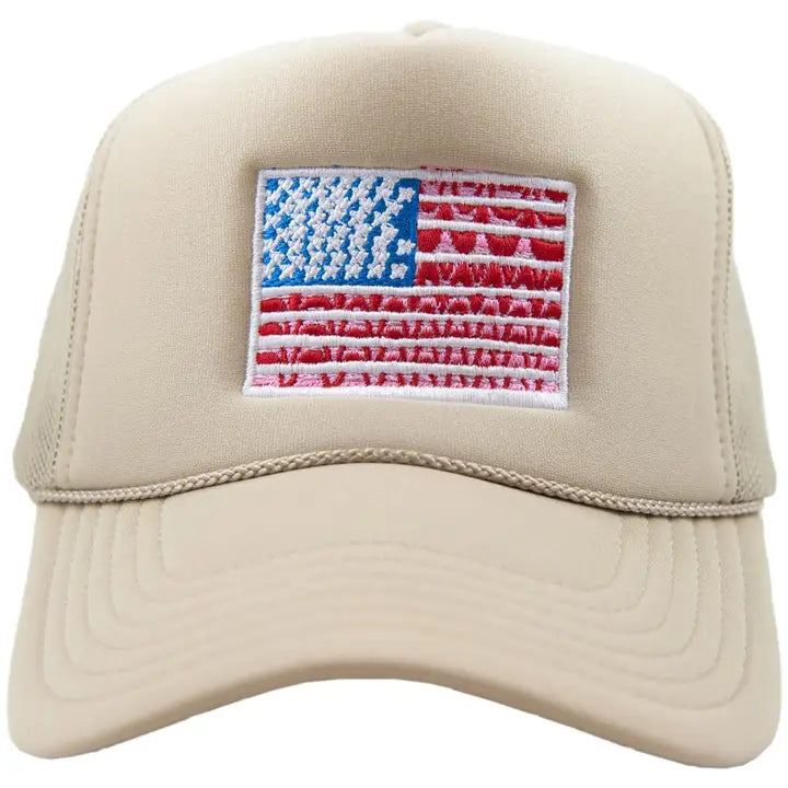 American Flag Foam Tucker Hat