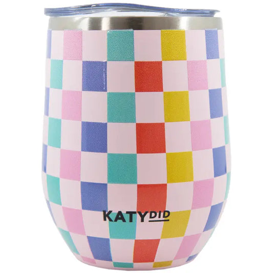 Checkered Wine Tumbler