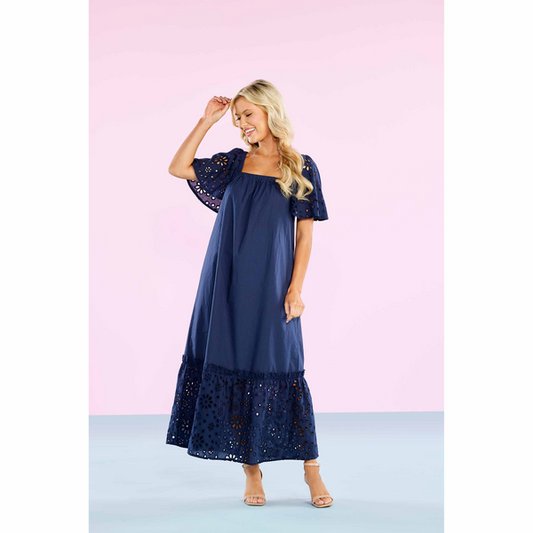 Conny Eyelet Maxi Dress